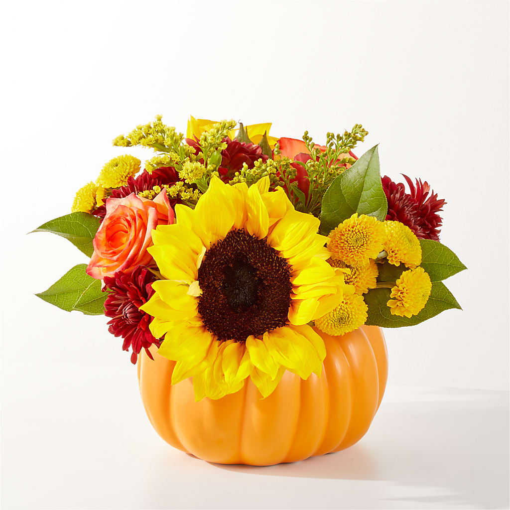 Golden Gourd Pumpkin Bouquet – Greater Oklahoma City Flower Shop, Oklahoma City OK