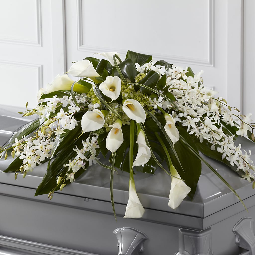 Angel Wings Casket Spray – Greater Oklahoma City Flower Shop, Oklahoma City OK