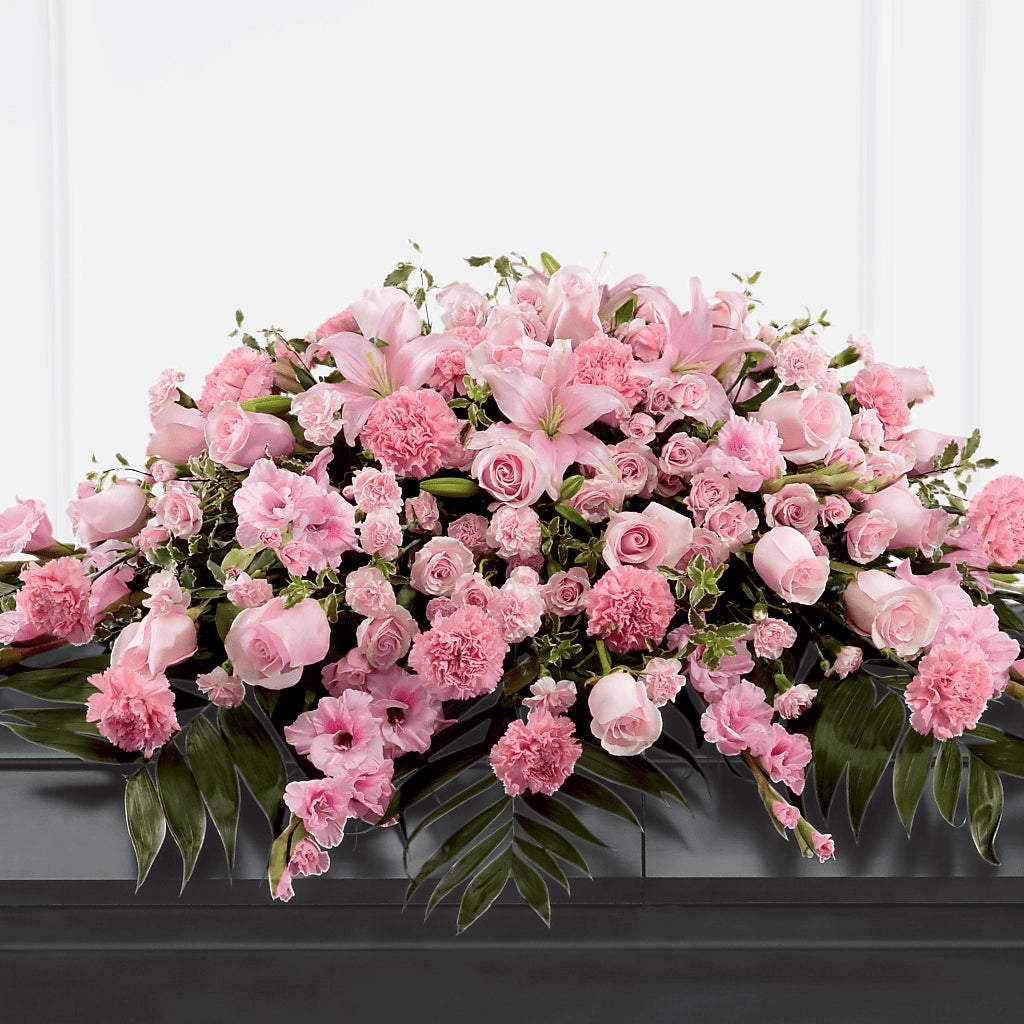 Garden of Comfort Casket Spray (Standard) – Greater Oklahoma City Flower Shop, Oklahoma City OK