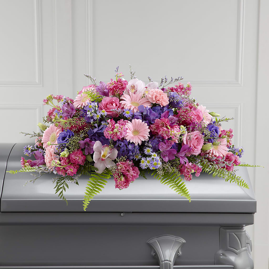 Glorious Garden Casket Spray – Greater Oklahoma City Flower Shop, Oklahoma City OK