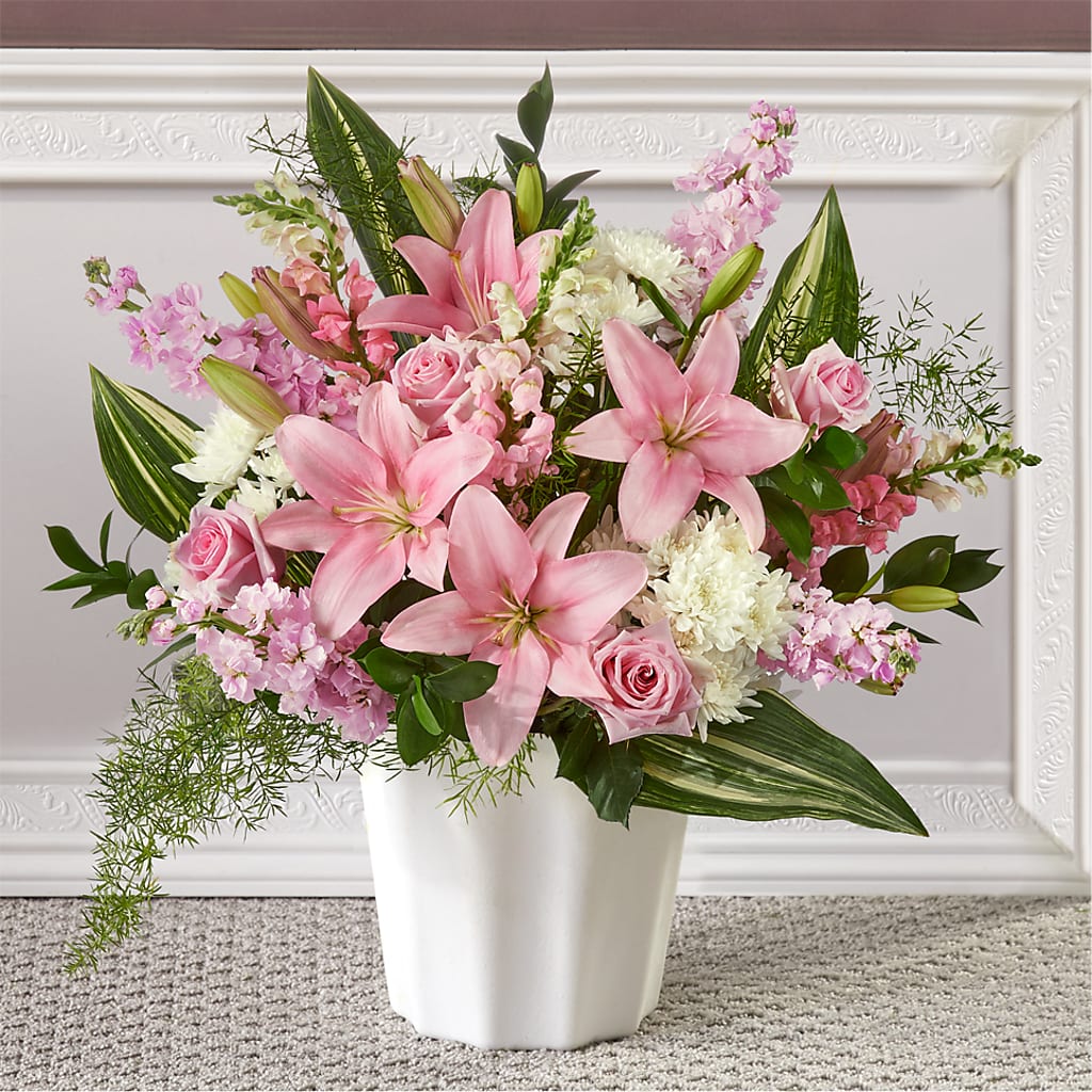 Simply Serene Floor Basket – Greater Oklahoma City Flower Shop, Oklahoma City OK