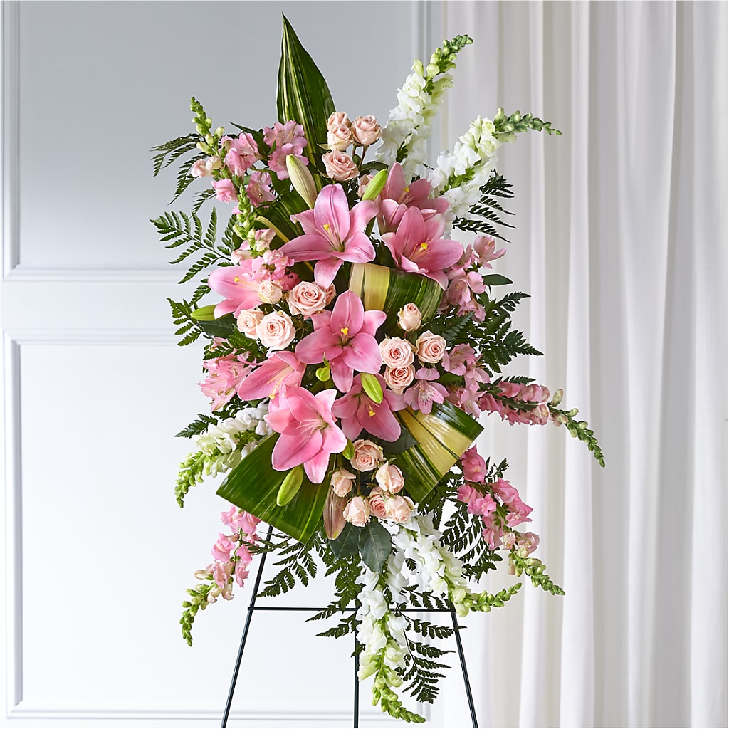 Elegant Embrace Standing Spray – Greater Oklahoma City Flower Shop, Oklahoma City OK