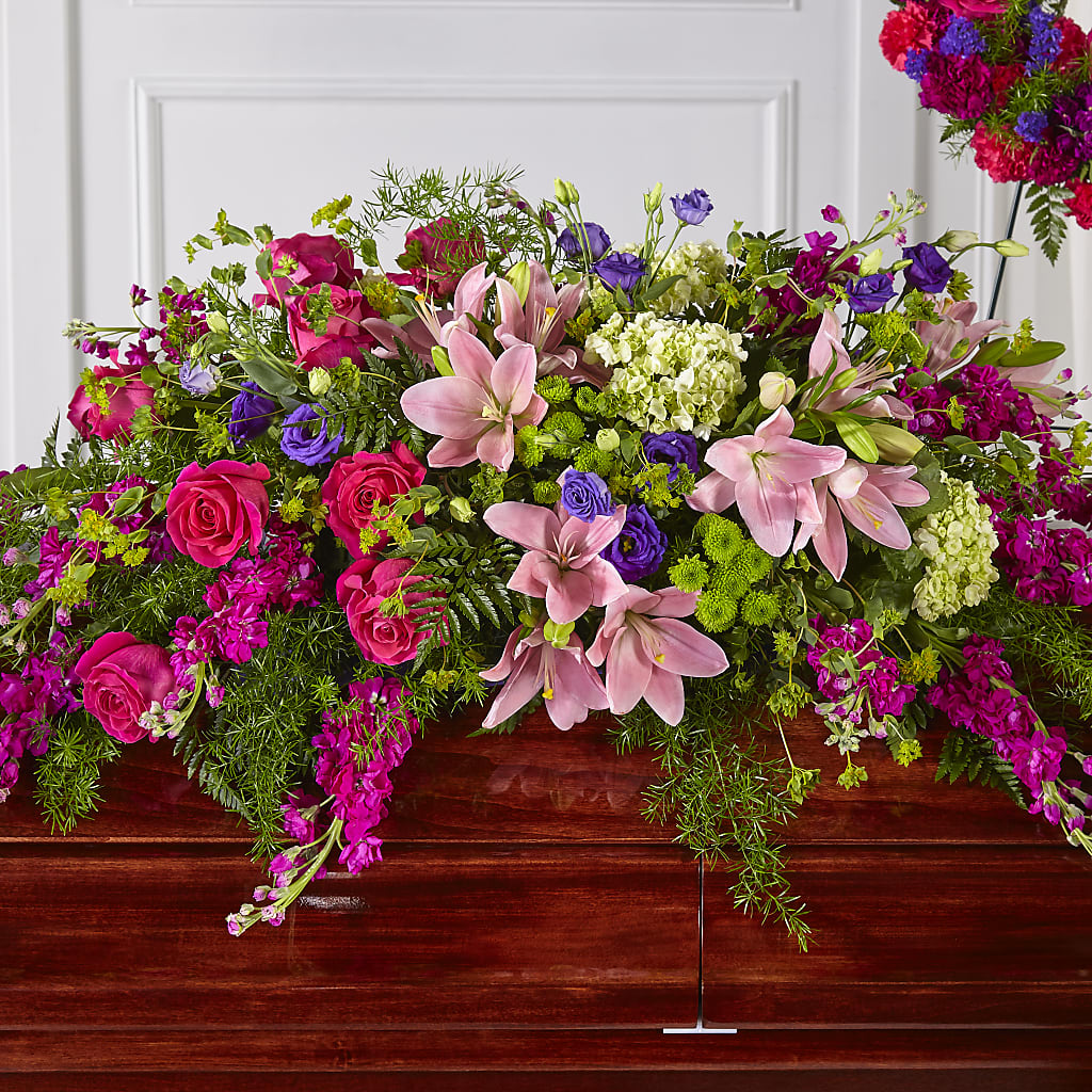 Radiant Tribute Casket Spray – Greater Oklahoma City Flower Shop, Oklahoma City OK