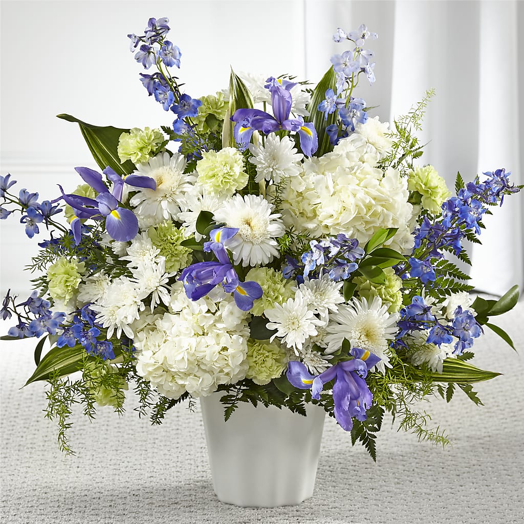 Soft Serenity Floor Basket – Greater Oklahoma City Flower Shop, Oklahoma City OK