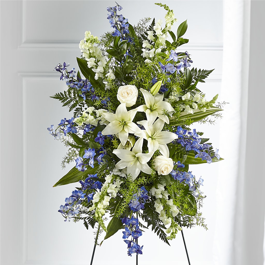 Faithful Friend Standing Spray – Greater Oklahoma City Flower Shop, Oklahoma City OK