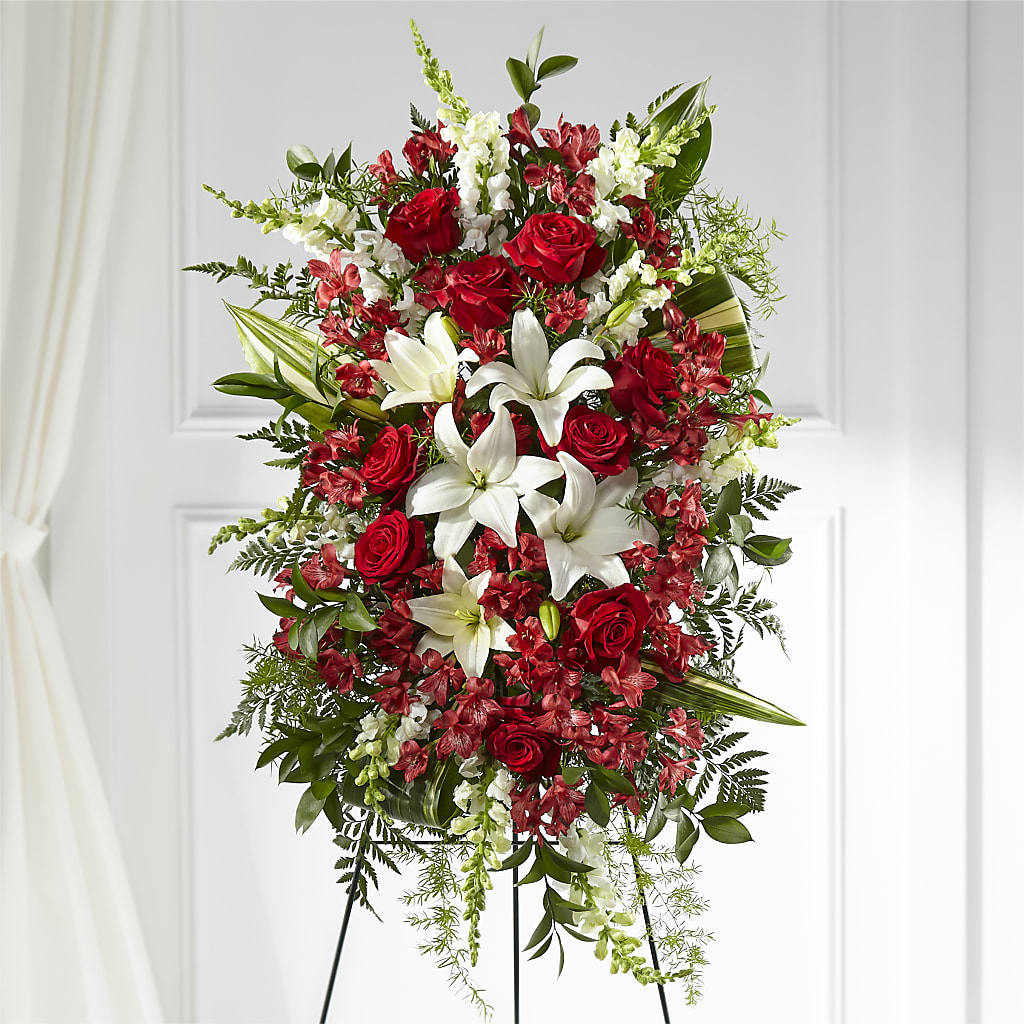 Everlasting Memory Standing Spray – Greater Oklahoma City Flower Shop, Oklahoma City OK