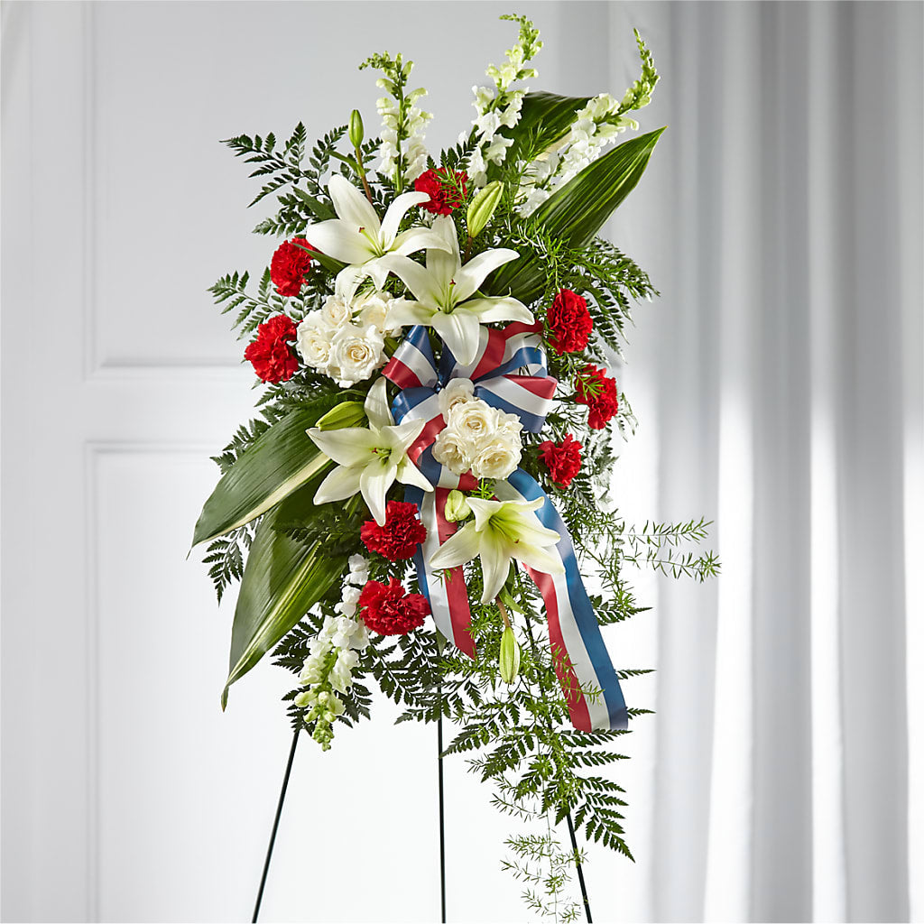 Stars of Life Standing Spray – Greater Oklahoma City Flower Shop, Oklahoma City OK