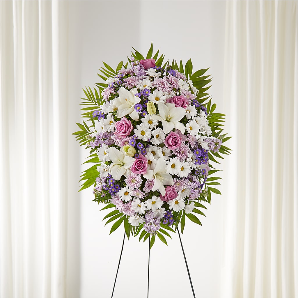 Surrounded by Love Standing Spray – Greater Oklahoma City Flower Shop, Oklahoma City OK