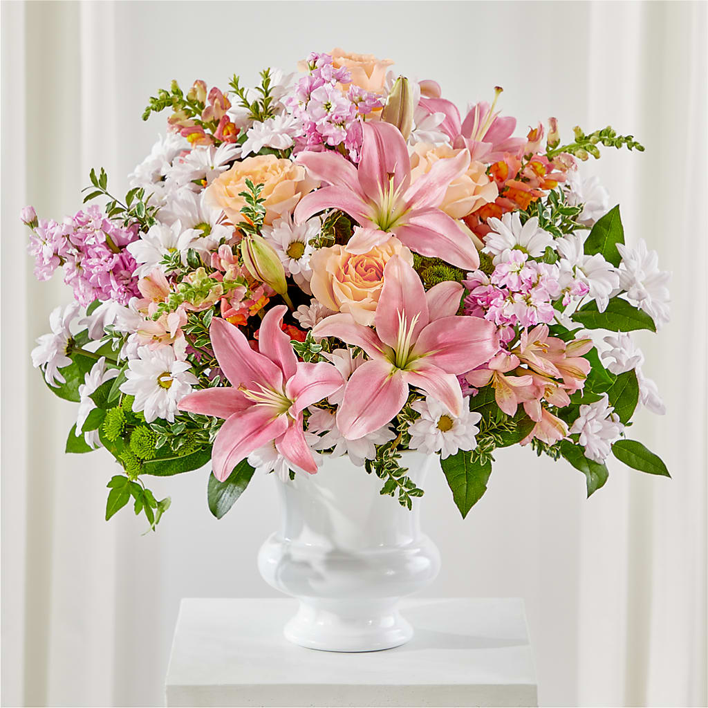Heartfelt Gesture Urn Arrangement – Greater Oklahoma City Flower Shop, Oklahoma City OK