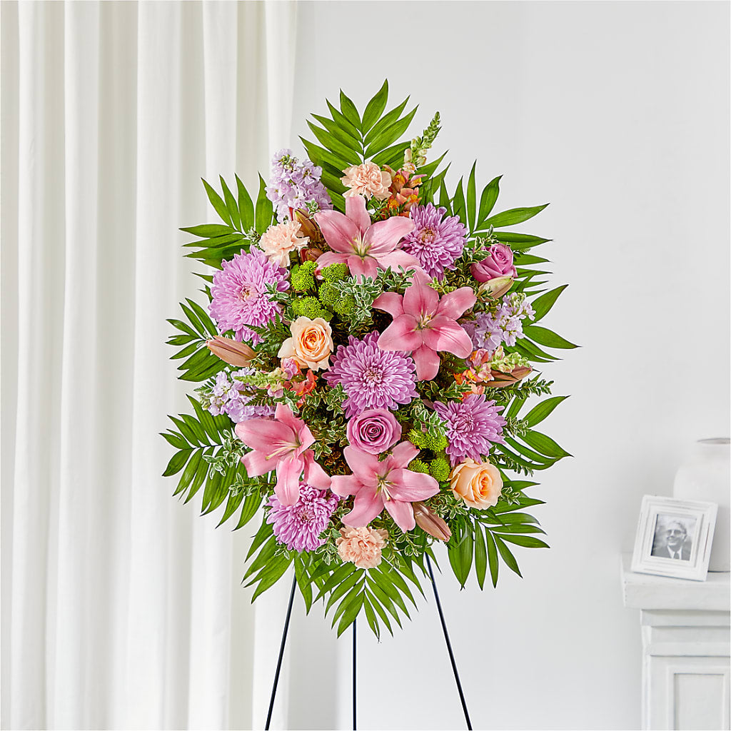 Love & Light Standing Spray – Greater Oklahoma City Flower Shop, Oklahoma City OK