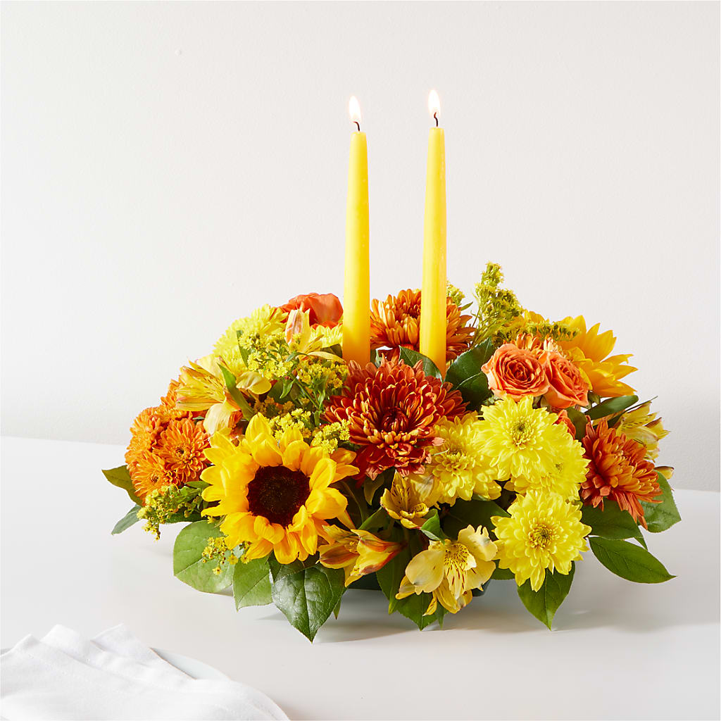 Autumn Harmony Centerpiece – Greater Oklahoma City Flower Shop, Oklahoma City OK
