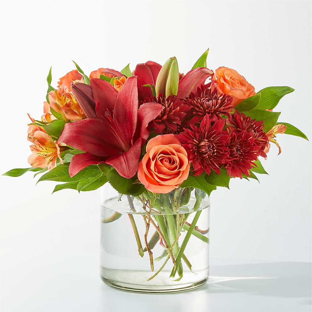Crimson Leaves Bouquet – Greater Oklahoma City Flower Shop, Oklahoma City OK