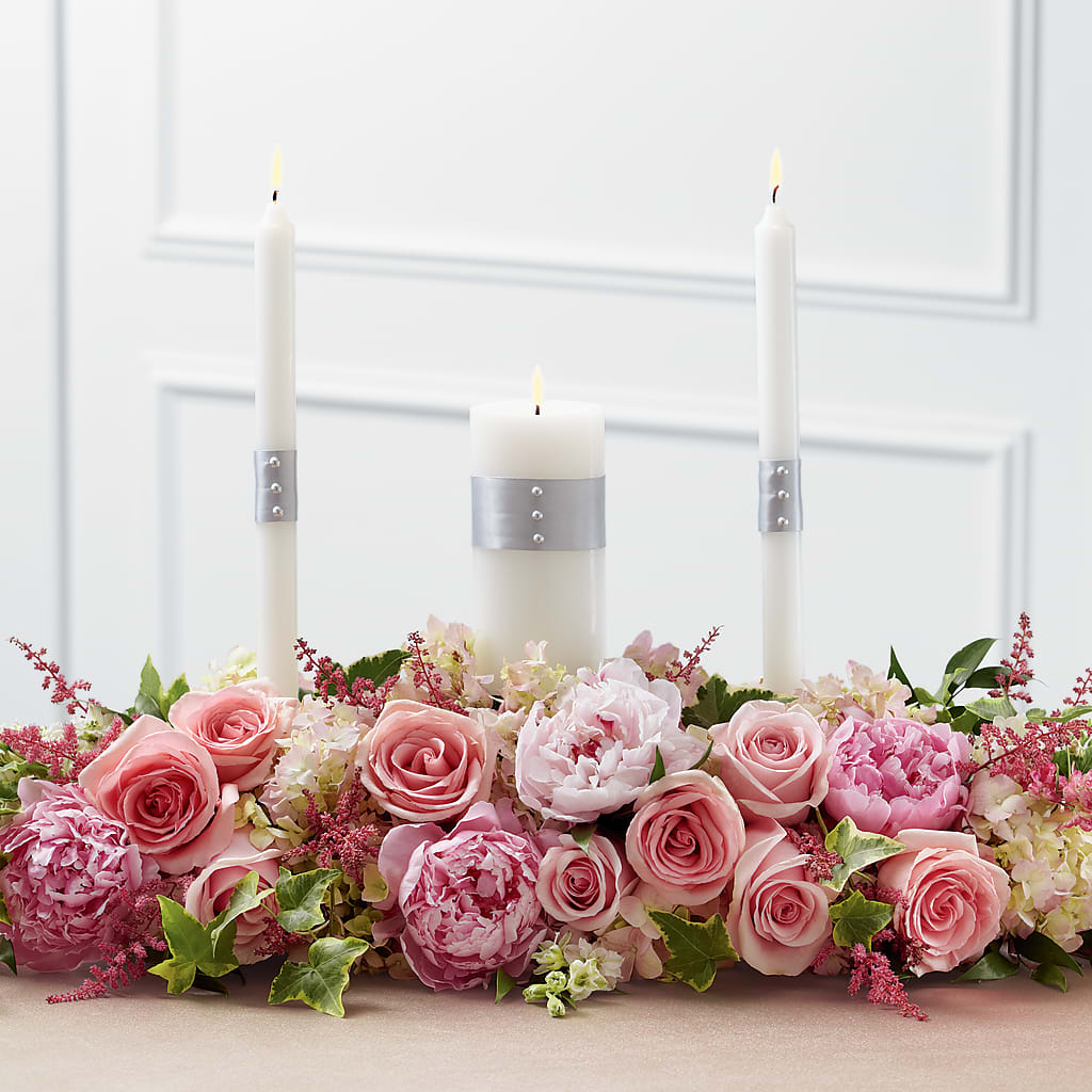 Worldwide Romance Unity Candle Arrangement – Greater Oklahoma City Flower Shop, Oklahoma City OK