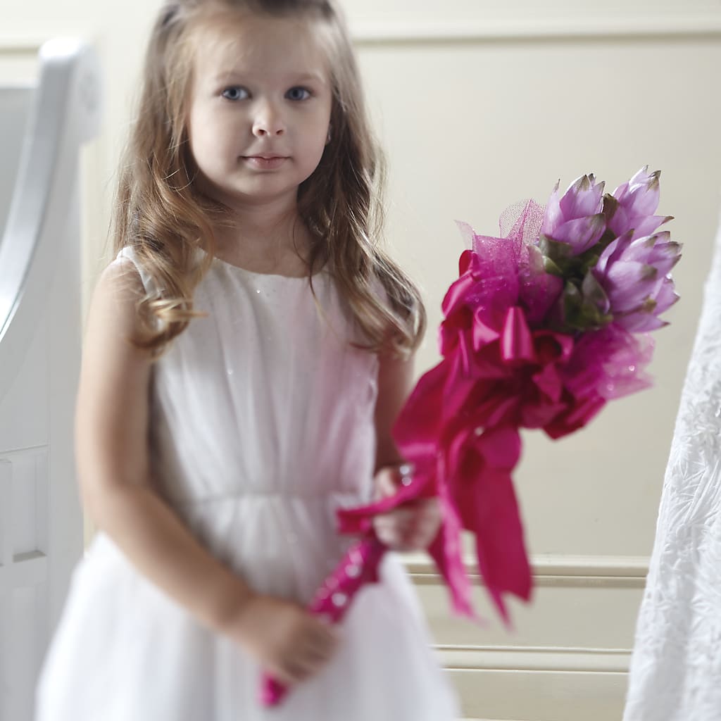 Sparkle Pink Flower Girl Bouquet – Greater Oklahoma City Flower Shop, Oklahoma City OK