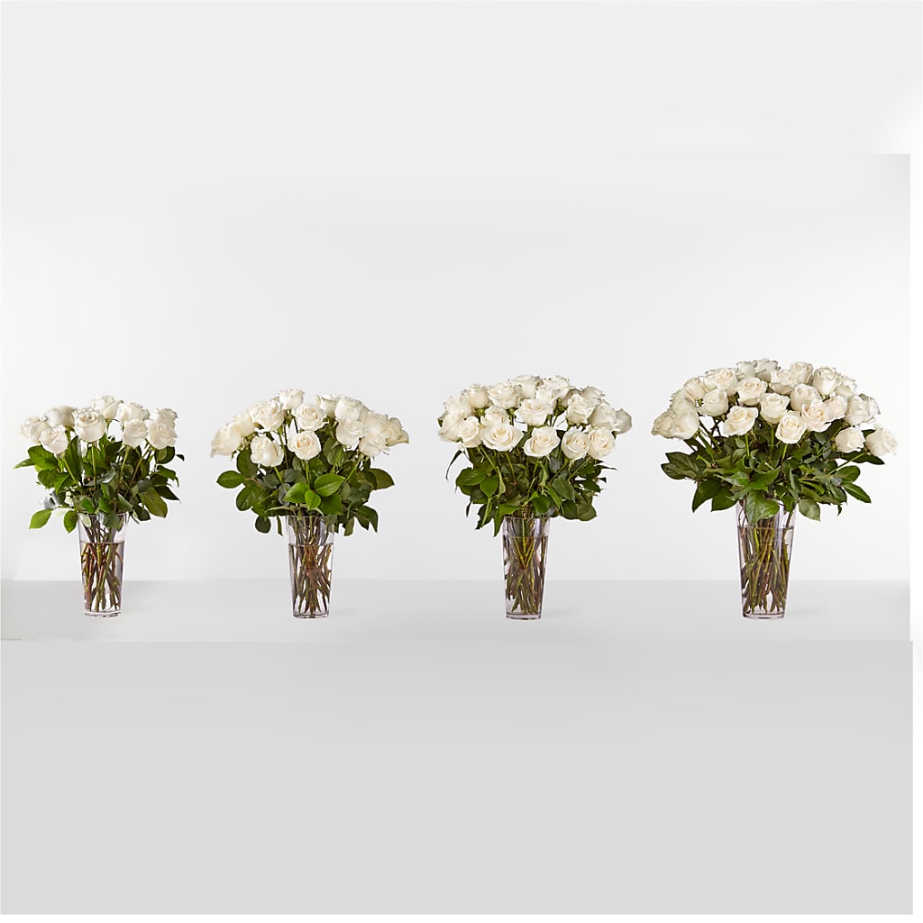 Long Stem White Rose Bouquet –  Greater Oklahoma City Flower Shop, Oklahoma City OK