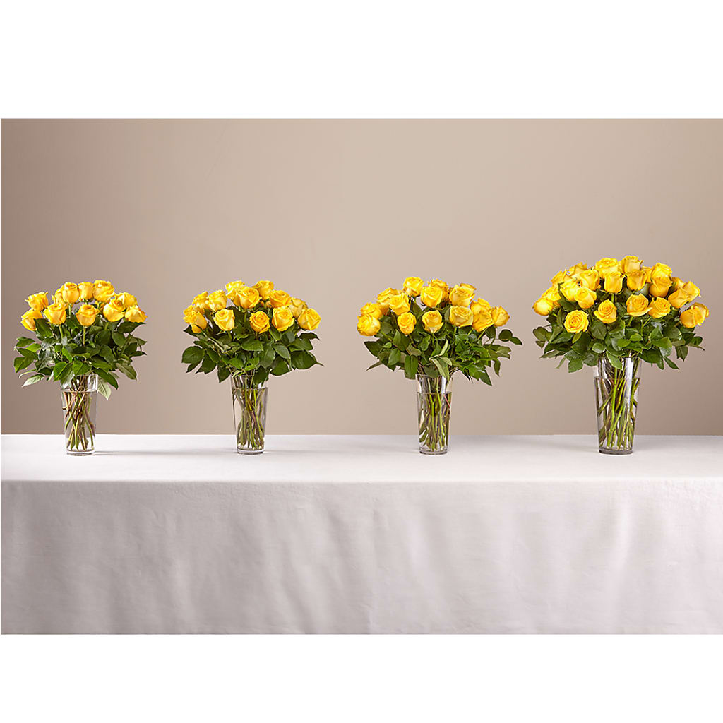 Long Stem Yellow Rose Bouquet –  Greater Oklahoma City Flower Shop, Oklahoma City OK