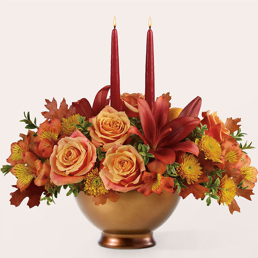 Harvest Table Centerpiece –  Greater Oklahoma City Flower Shop, Oklahoma City OK