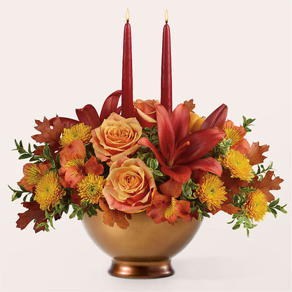 Harvest Table Centerpiece –  Greater Oklahoma City Flower Shop, Oklahoma City OK