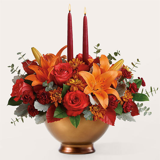 Fruits of Fall Centerpiece –  Greater Oklahoma City Flower Shop, Oklahoma City OK