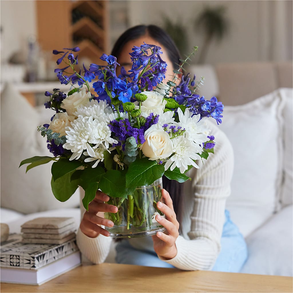 Cerulean Waves Bouquet –  Greater Oklahoma City Flower Shop, Oklahoma City OK