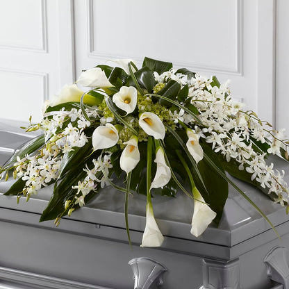 Angel Wings Casket Spray –  Greater Oklahoma City Flower Shop, Oklahoma City OK