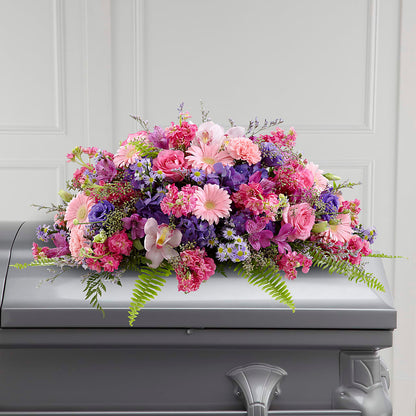 Glorious Garden Casket Spray –  Greater Oklahoma City Flower Shop, Oklahoma City OK