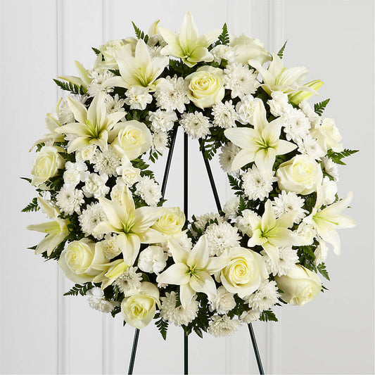 Treasured Tribute Wreath –  Greater Oklahoma City Flower Shop, Oklahoma City OK