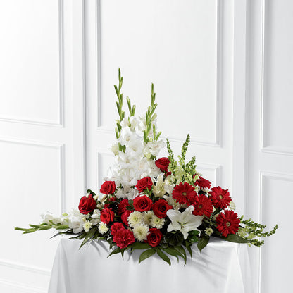 Crimson & White Arrangement –  Greater Oklahoma City Flower Shop, Oklahoma City OK