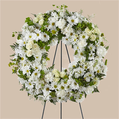 Faithful Wishes Wreath –  Greater Oklahoma City Flower Shop, Oklahoma City OK