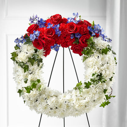 Patriotic Passion Wreath –  Greater Oklahoma City Flower Shop, Oklahoma City OK