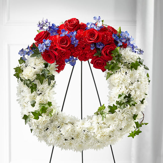 Patriotic Passion Wreath –  Greater Oklahoma City Flower Shop, Oklahoma City OK