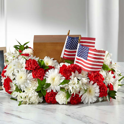 Spirit of Patriotism Cremation Adornment –  Greater Oklahoma City Flower Shop, Oklahoma City OK