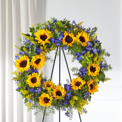 Bright Rays Wreath –  Greater Oklahoma City Flower Shop, Oklahoma City OK
