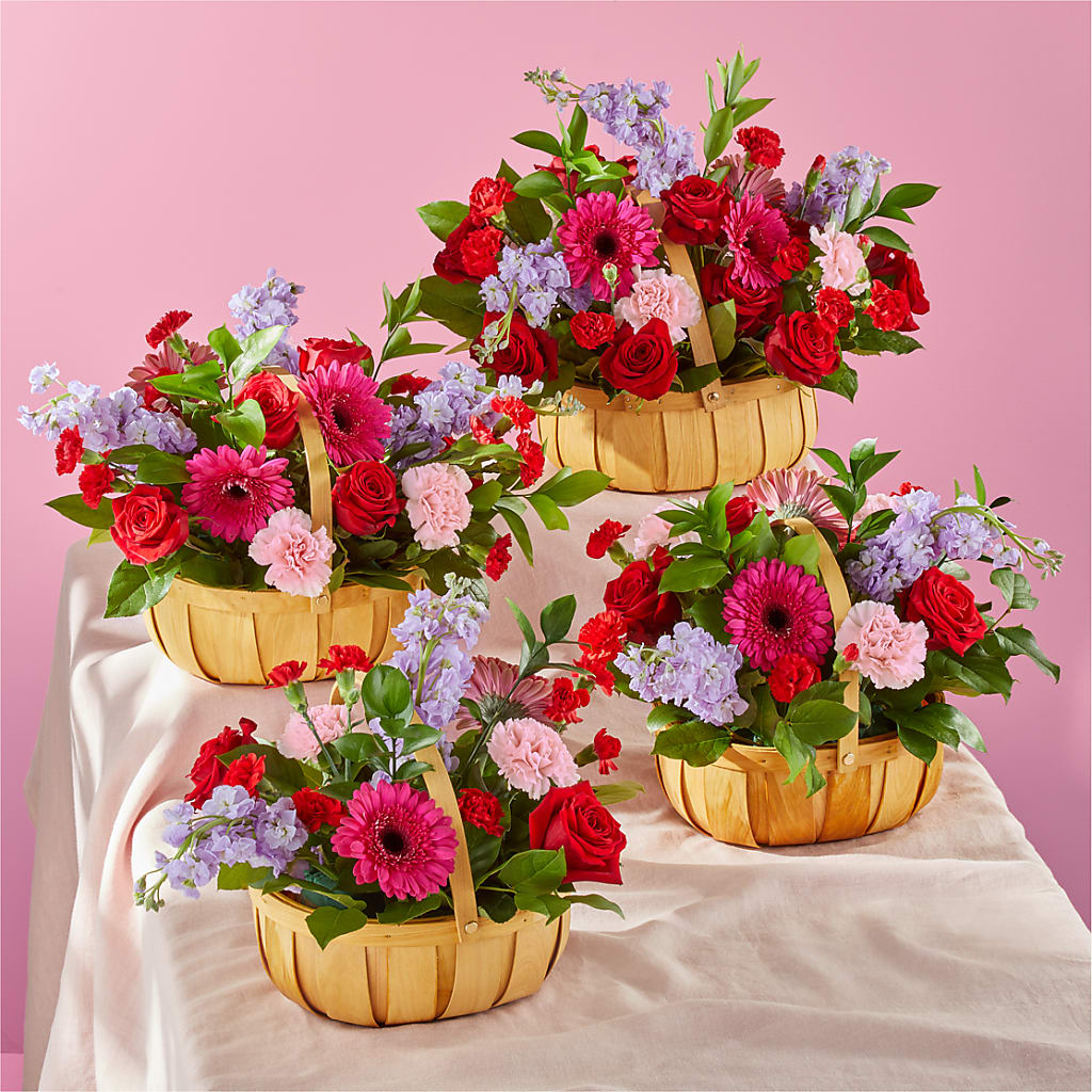 Pink Picnic Basket –  Greater Oklahoma City Flower Shop, Oklahoma City OK
