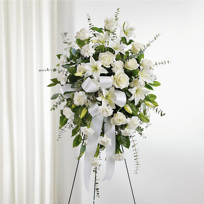 With Care Standing Spray –  Greater Oklahoma City Flower Shop, Oklahoma City OK