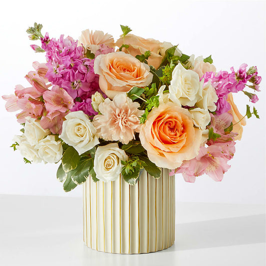 Paradise Bouquet with Ivory Vase –  Greater Oklahoma City Flower Shop, Oklahoma City OK