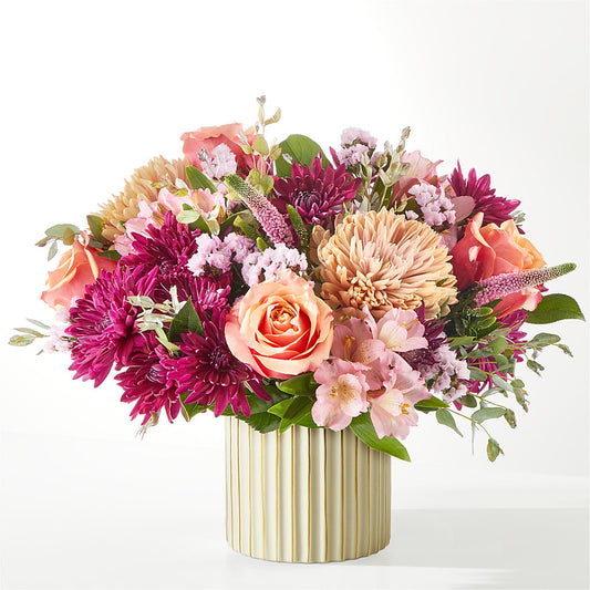 Berry Cobbler Bouquet with Ivory Vase –  Greater Oklahoma City Flower Shop, Oklahoma City OK