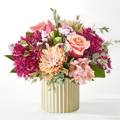 Berry Cobbler Bouquet with Ivory Vase –  Greater Oklahoma City Flower Shop, Oklahoma City OK
