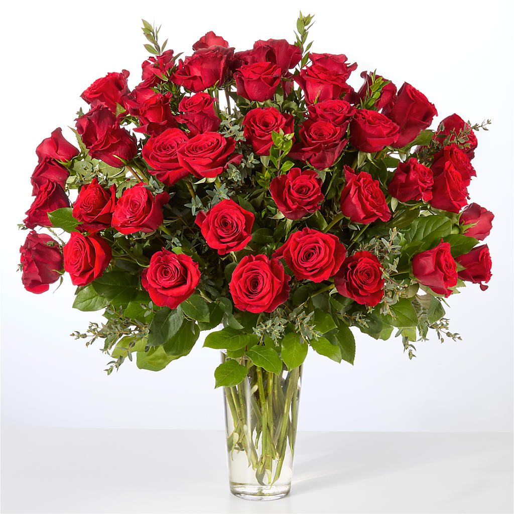 Forever Yours Fifty Stem Red Rose Bouquet –  Greater Oklahoma City Flower Shop, Oklahoma City OK