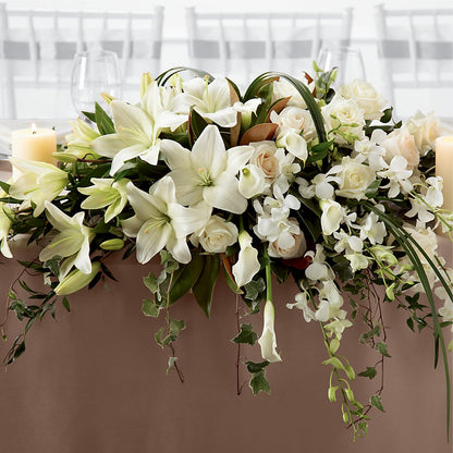 White Linen Arrangement –  Greater Oklahoma City Flower Shop, Oklahoma City OK