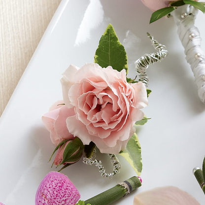 Pink Spray Rose Boutonniere –  Greater Oklahoma City Flower Shop, Oklahoma City OK