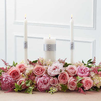 Worldwide Romance Unity Candle Arrangement –  Greater Oklahoma City Flower Shop, Oklahoma City OK