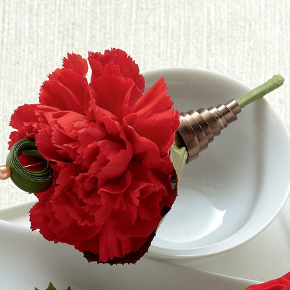Red Carnation Boutonniere –  Greater Oklahoma City Flower Shop, Oklahoma City OK