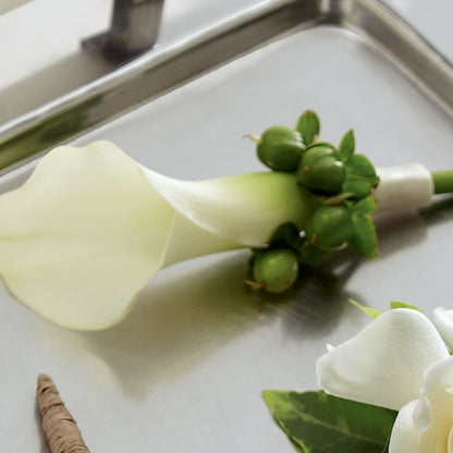 White Calla Boutonniere –  Greater Oklahoma City Flower Shop, Oklahoma City OK